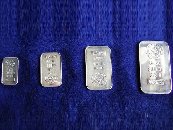 Set of four silver ingots – (9859)
